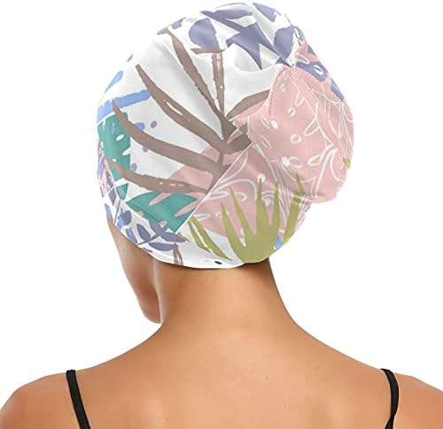 Sjeme radne kape za spavanje šešira za kapute palmi lišće cvjetne tropske biljke šarene za ženske kose za glavu noćni omot