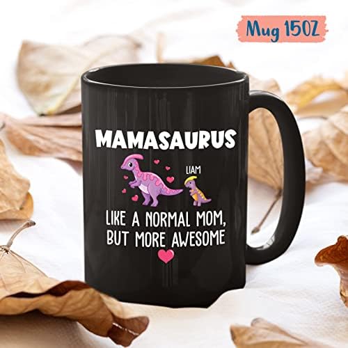 Mamasaurus šalica, nove mamine šalice, mamine šalice za čaj, prilagođena mamina šalica, personalizirana mamasaurus šalica