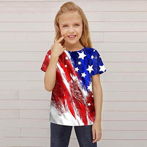 Dan neovisnosti za djecu mališani 4. srpnja 3D Grafički tiskani tiskani dječaci djevojke Novelty Maling Girl Ljetne košulje