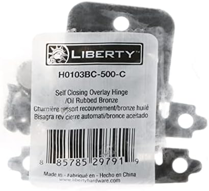 Liberty hardver H0103BC-500-C-1-15/16 in. Samokobiranje zgloba prekrivanja, ulja trljana brončana