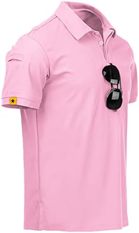 Male košulje za beauty muške golf majice kratki rukavi pique polo majice vlage wicking casual ovratni vrhovi