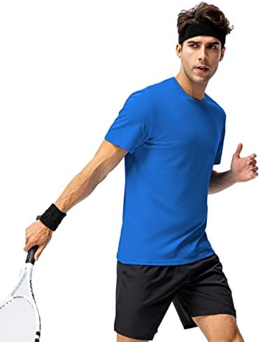 Muški mekani rastezljivi pamučni prozračni atletski trening sportski majica s kratkim rukavima majice