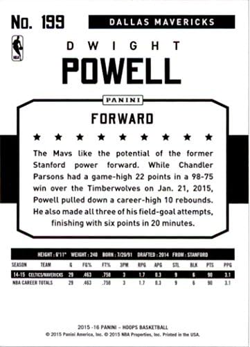 2015-16 Hoops 199 Dwight Powell NM-MT Mavericks