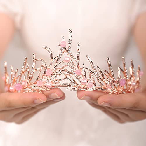 Princeza kruna za djevojčice, barokna tijara i kruna za žene, vjenčana tijara od bisernih perli, kristalni rhinestone, elegantna