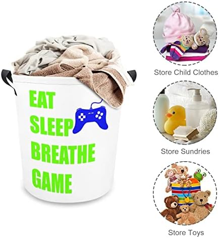 Video igre jedite spavanje igre rublje rublja slobodno ručka s ručkama koje se mogu smanjiti košarica za odjeću za dnevnu