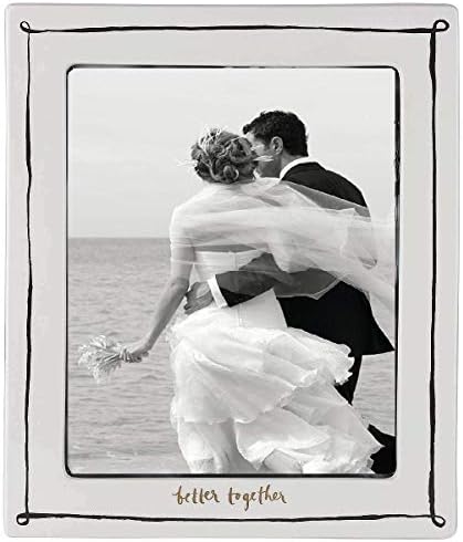 Lenox Kate Spade New York Bridal Party 8 x 10 Wedding Frame Frame Bolje zajedno bijeli crni porculan novi u kutiji