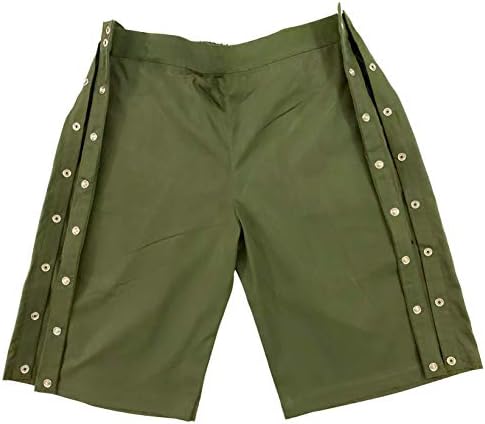 Uniseks kratke hlače inspirirane udobnošću nakon operacije s džepovima za kidanje i dvostrukim pristupom na gumbima