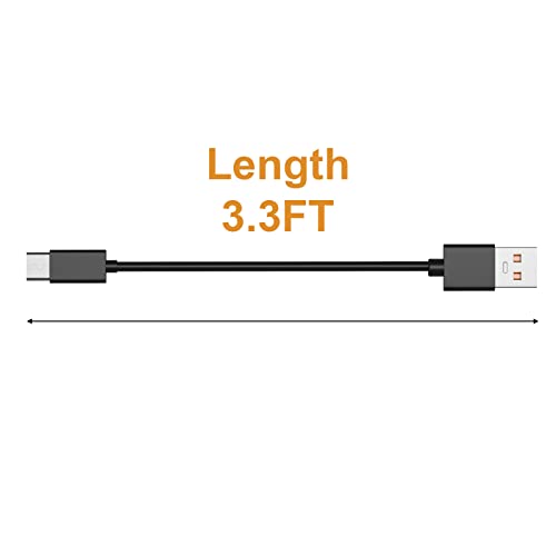 ToxAoii 3.3ft Type-C kabel za punjač kompatibilan s Bang & Olufsen Earbuds Beoplay EX, EQ, E8 2.0 pruža, slušalice H95, Portal,