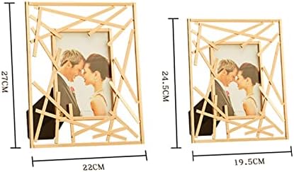 Pevsco foto okvir Europski geometrijski metalni foto okvir 6/7 inčni pravokutni zlatni par vjenčanja fotografija okvira umjetničke
