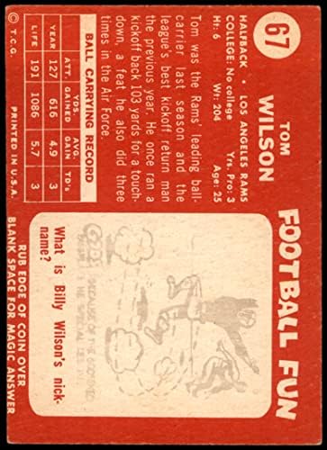 1958. Topps 67 Tom Wilson Los Angeles Rams VG/EX Rams