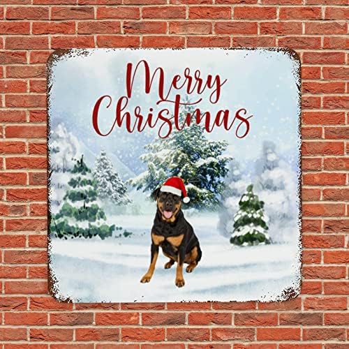 Sretan božićni pas s šeširom vintage metalni znak plak metalni umjetni otisci potpisuju smiješni do vrata za božićni Xmas
