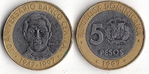Americas Dominica 5 PICO COMEMORATIVNE COIN Dvobojni metalni novčić Inlaid Coins 1997 Edition Strani kovanice
