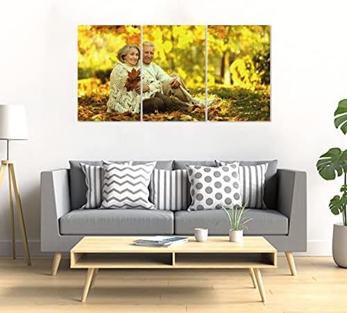 Prilagođena slika platno 3 Personalizirana zidna umjetnost Printanje vaše bake i djedove portret fotografija na platnu zidne