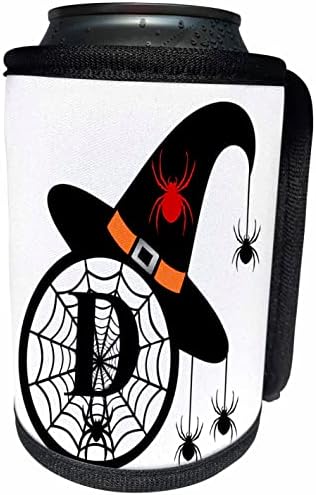 Monogram 3Drose D Halloween Witch Hat pauci i web - Can Cooler Bottle Wrap
