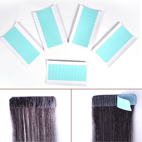 120 komada trake za produženje kose, plave vodootporne dvostrane ljepljive trake za produženje kose za izmjenjivače dvostrana