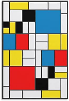 Pravokutni kvadratni geometrijski sastav Piet Mondrian Figurativna apstrakcija umjetnost svjetski poznati Pa platno zidni