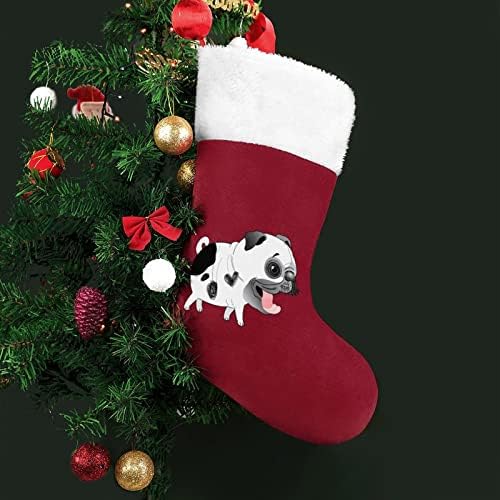 Pug pas Personalizirani božićna čarapa Kućna božićna božićna stabla kamin Viseći ukrasi