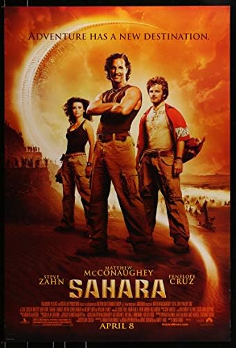 Sahara 27 X40 D/S Originalni filmski plakat One Sheet 2005 Matthew McConaughey