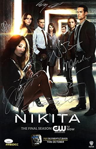 Nikita Cast potpisala autograpd 11x17 plakat 7 Autos Maggie Q West JSA XX29979