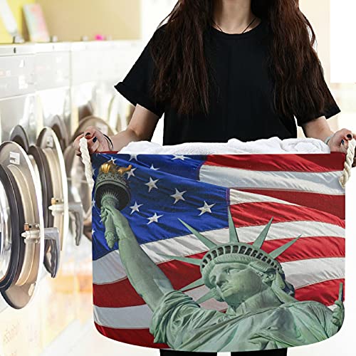 Visesunny kip slobode njujorške američke zastave košarice za pranje rublja tkanina za skladištenje kante za odlaganje za