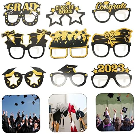 Abaodam 9pcs diplomske naočale okvir diplomski rekvizit accesorios maturant maštovito fantastično okvir za naočale klasa